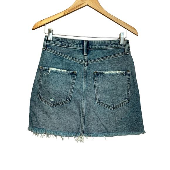 New Abercrombie & Fitch Zoe Natural Rise Vintage A-Line Skirt Jean Size 2 - Picture 2 of 14
